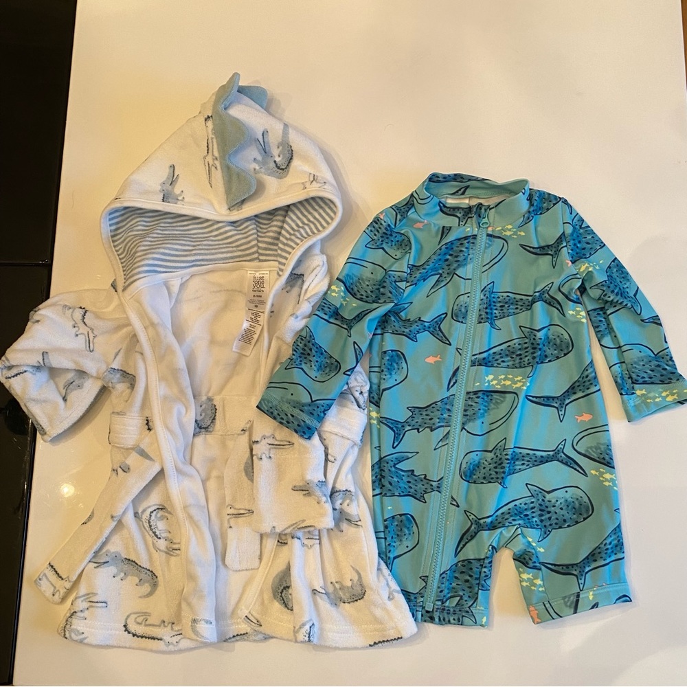 Baby swim bundle (swimsuit and robe)